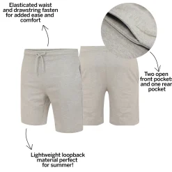 Discount Bigdude Loop Back Jogger Shorts Grey Marl Shorts