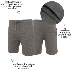 Best Bigdude Loop Back Jogger Shorts Charcoal Shorts