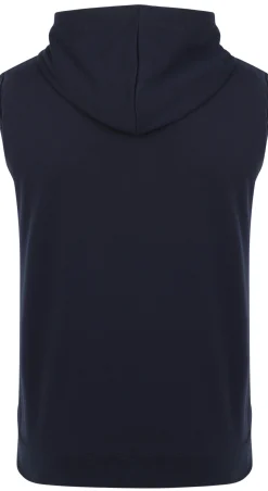 Sale Bigdude Loop Back Sleeveless Hoody Navy Tall Hoodies