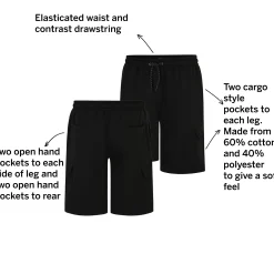 New Bigdude Loopback Cargo Shorts Black Shorts