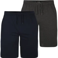 Sale Bigdude Loopback Jogger Shorts Twin Pack Charcoal/Navy Shorts