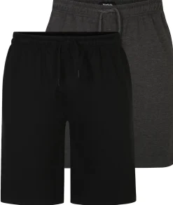 Discount Bigdude Loopback Jogger Shorts Twin Pack Black/Charcoal Shorts