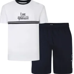 Hot Bigdude Los Angeles Printed PJ Set White Pajama Sets|Pajamas