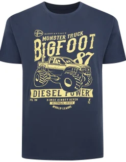 Best Bigdude Monster Truck Print T-Shirt Navy T-shirts