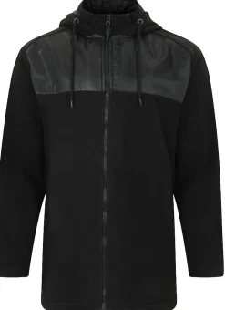 Online Bigdude Nylon Polar Fleece Jacket Black Coats & Jackets