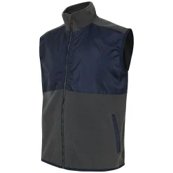 Hot Bigdude Nylon Polar Fleece Gilet Navy/Charcoal Coats & Jackets
