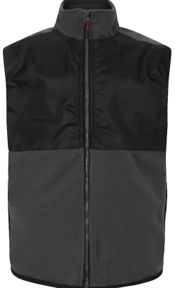 Online Bigdude Nylon Polar Fleece Gilet Black/Charcoal Coats & Jackets