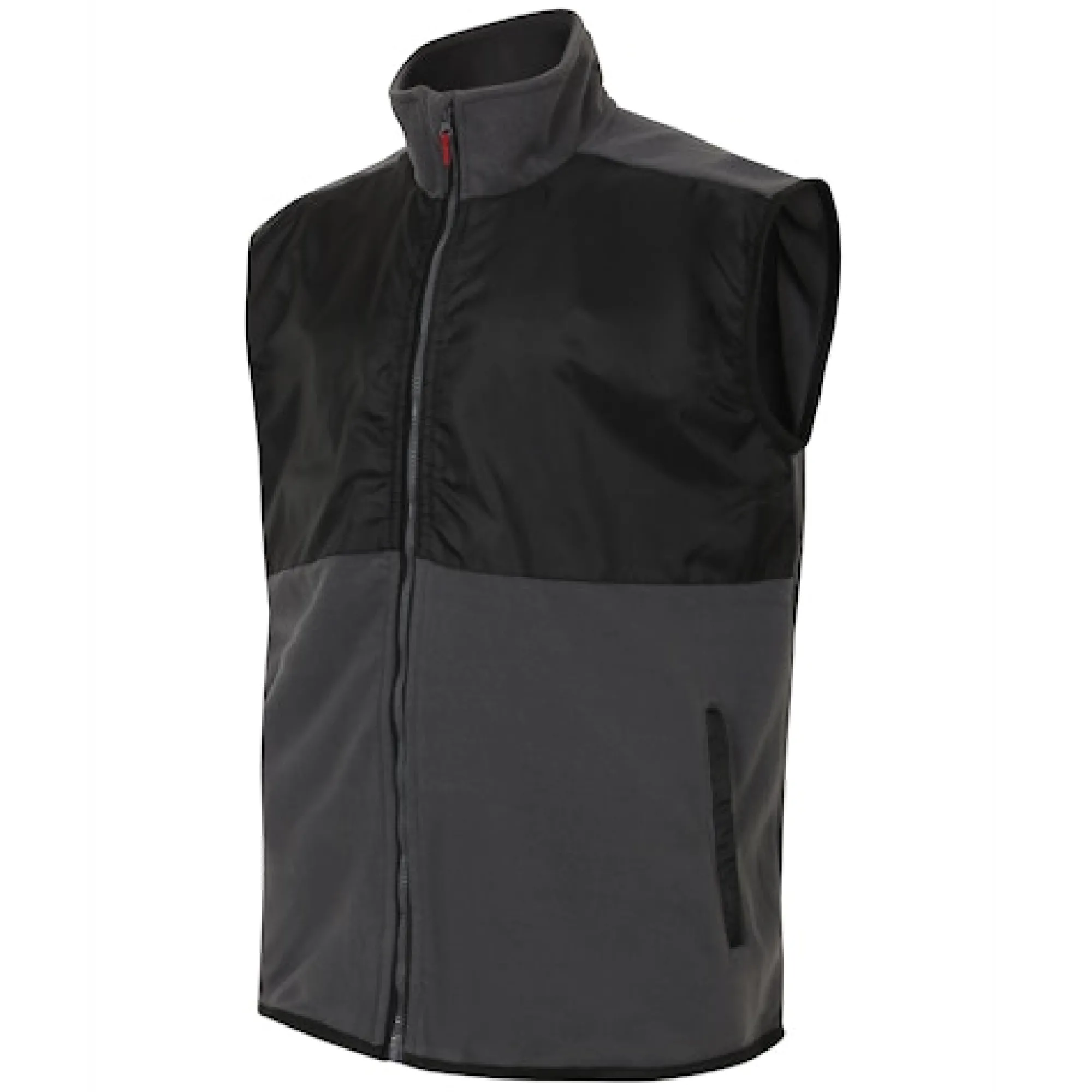 Online Bigdude Nylon Polar Fleece Gilet Black/Charcoal Coats & Jackets