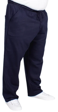 Fashion Bigdude Open Hem Joggers Navy Sweatpants