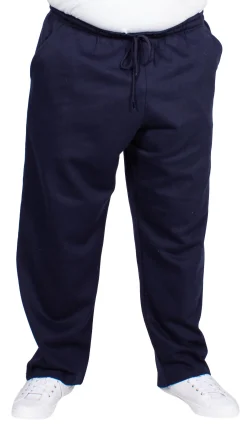 Fashion Bigdude Open Hem Joggers Navy Sweatpants
