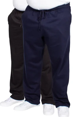 Outlet Bigdude Open Hem Joggers Twin Pack Black/Navy Sweatpants