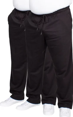 New Bigdude Open Hem Joggers Twin Pack Black Sweatpants