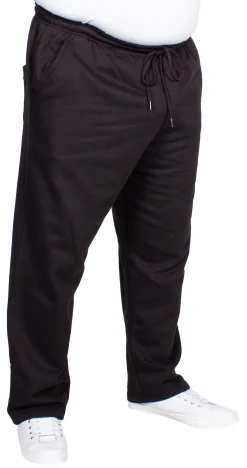 Clearance Bigdude Open Hem Joggers Black Sweatpants
