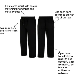 Clearance Bigdude Open Hem Joggers Black Sweatpants