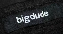 Clearance Bigdude Open Hem Joggers Black Sweatpants