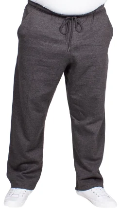 Hot Bigdude Open Hem Joggers Charcoal Sweatpants
