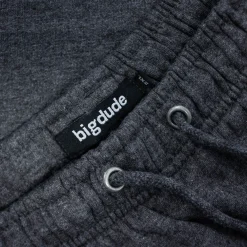Hot Bigdude Open Hem Joggers Charcoal Sweatpants