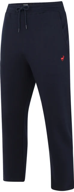 Fashion Bigdude Open Hem Loop Back Joggers Navy Sweatpants