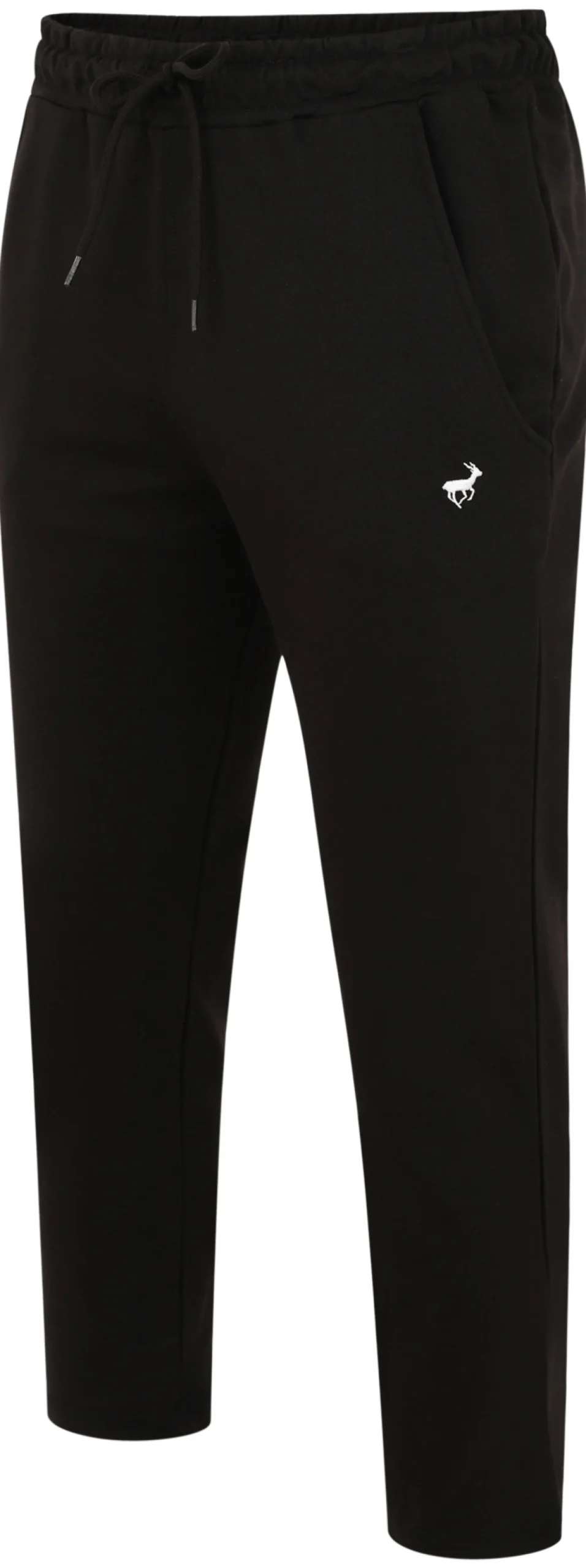 Clearance Bigdude Open Hem Loop Back Joggers Black Sweatpants