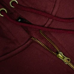 Fashion Bigdude Original Full Zip Hoody Burgundy Tall Hoodies
