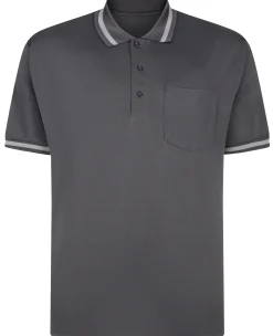 Hot Bigdude Performance Polo Charcoal Polo Shirts