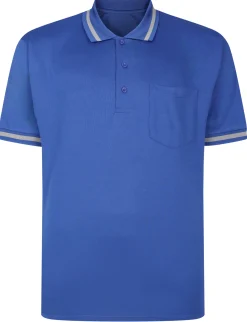 Clearance Bigdude Performance Polo Deep Blue Polo Shirts