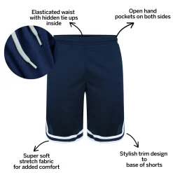 Fashion Bigdude Performance Shorts Navy Pants|Cardigans