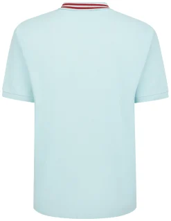 Online Bigdude Pique Polo With Chunky Tipping Turquoise Tall Polo Shirts