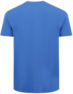 New Bigdude Plain Crew Neck T-Shirt With Pocket Royal Blue T-shirts
