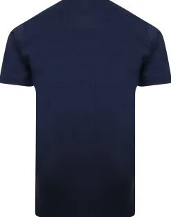 Outlet Bigdude Plain Crew Neck T-Shirt With Pocket Navy T-shirts
