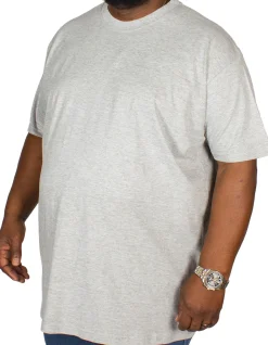 Best Bigdude Plain Crew Neck T-Shirt Grey T-shirts