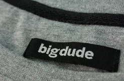 Best Bigdude Plain Crew Neck T-Shirt Grey T-shirts