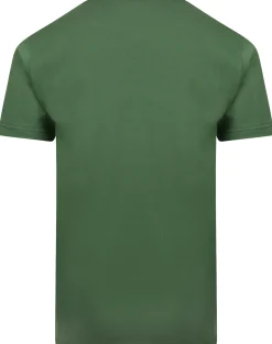 Clearance Bigdude Plain Crew Neck T-Shirt With Pocket Deep Green T-shirts