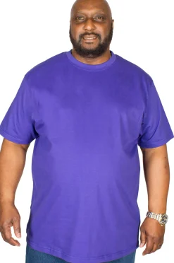 Fashion Bigdude Plain Crew Neck T-Shirt Violet T-shirts
