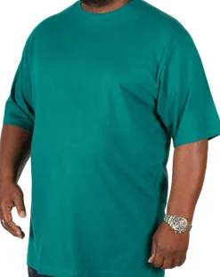 Online Bigdude Plain Crew Neck T-Shirt Green Tall T-shirts