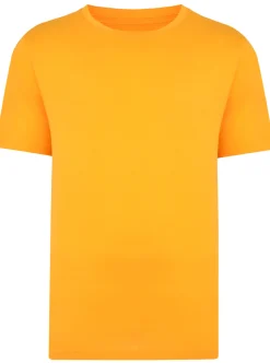 Online Bigdude Plain Crew Neck T-Shirt Orange Tall T-shirts