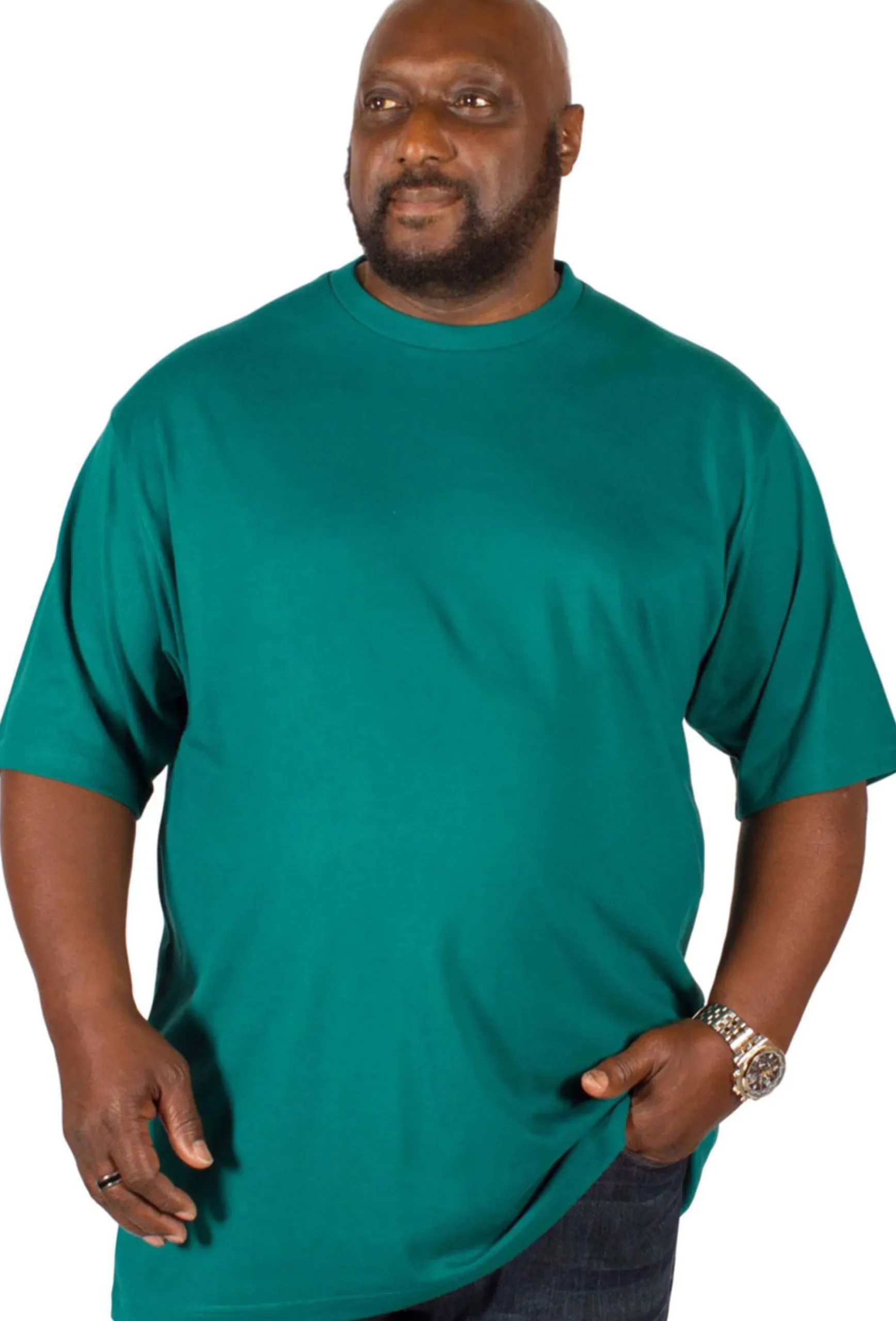 Discount Bigdude Plain Crew Neck T-Shirt Green Pants|Cardigans