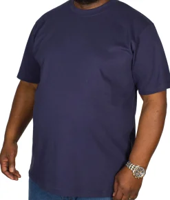 Clearance Bigdude Plain Crew Neck T-Shirt Navy Pants|Cardigans