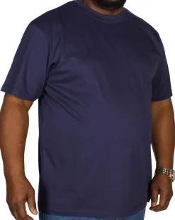 Clearance Bigdude Plain Crew Neck T-Shirt Navy Pants|Cardigans