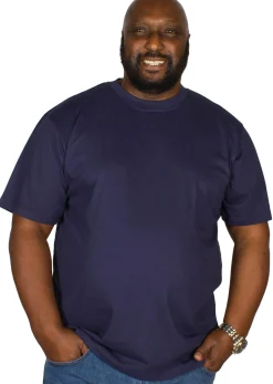 Clearance Bigdude Plain Crew Neck T-Shirt Navy Pants|Cardigans