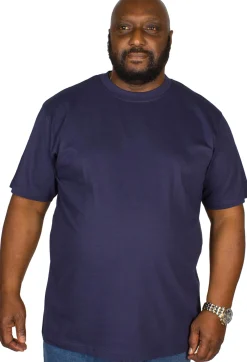 Clearance Bigdude Plain Crew Neck T-Shirt Navy Pants|Cardigans