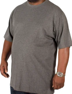 Best Bigdude Plain Crew Neck T-Shirt Charcoal Tall Pants|Cardigans