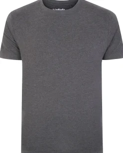 Best Bigdude Plain Crew Neck T-Shirt Charcoal Tall Pants|Cardigans