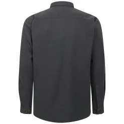 Online Bigdude Plain Flannel Long Sleeve Shirt Charcoal Casual Shirts