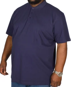 Sale Bigdude Plain Polo Shirt- Navy Polo Shirts