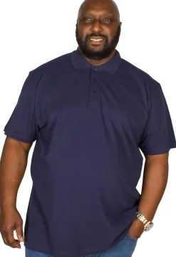 Sale Bigdude Plain Polo Shirt- Navy Polo Shirts