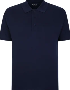 Sale Bigdude Plain Polo Shirt- Navy Polo Shirts
