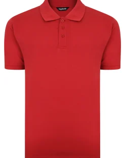 Clearance Bigdude Plain Polo Shirt Pepper Red Polo Shirts