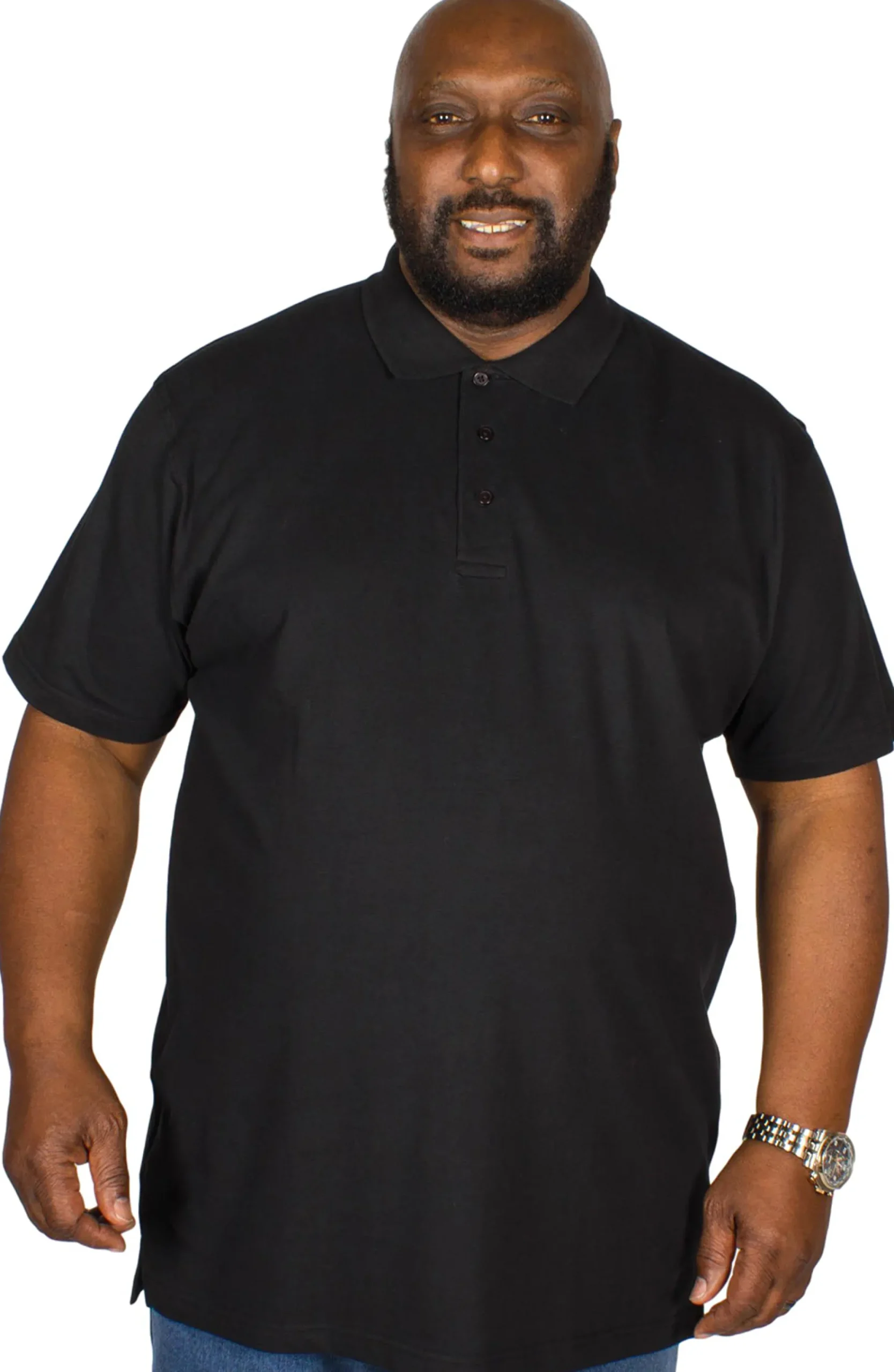 New Bigdude Plain Polo Shirt - Black Polo Shirts