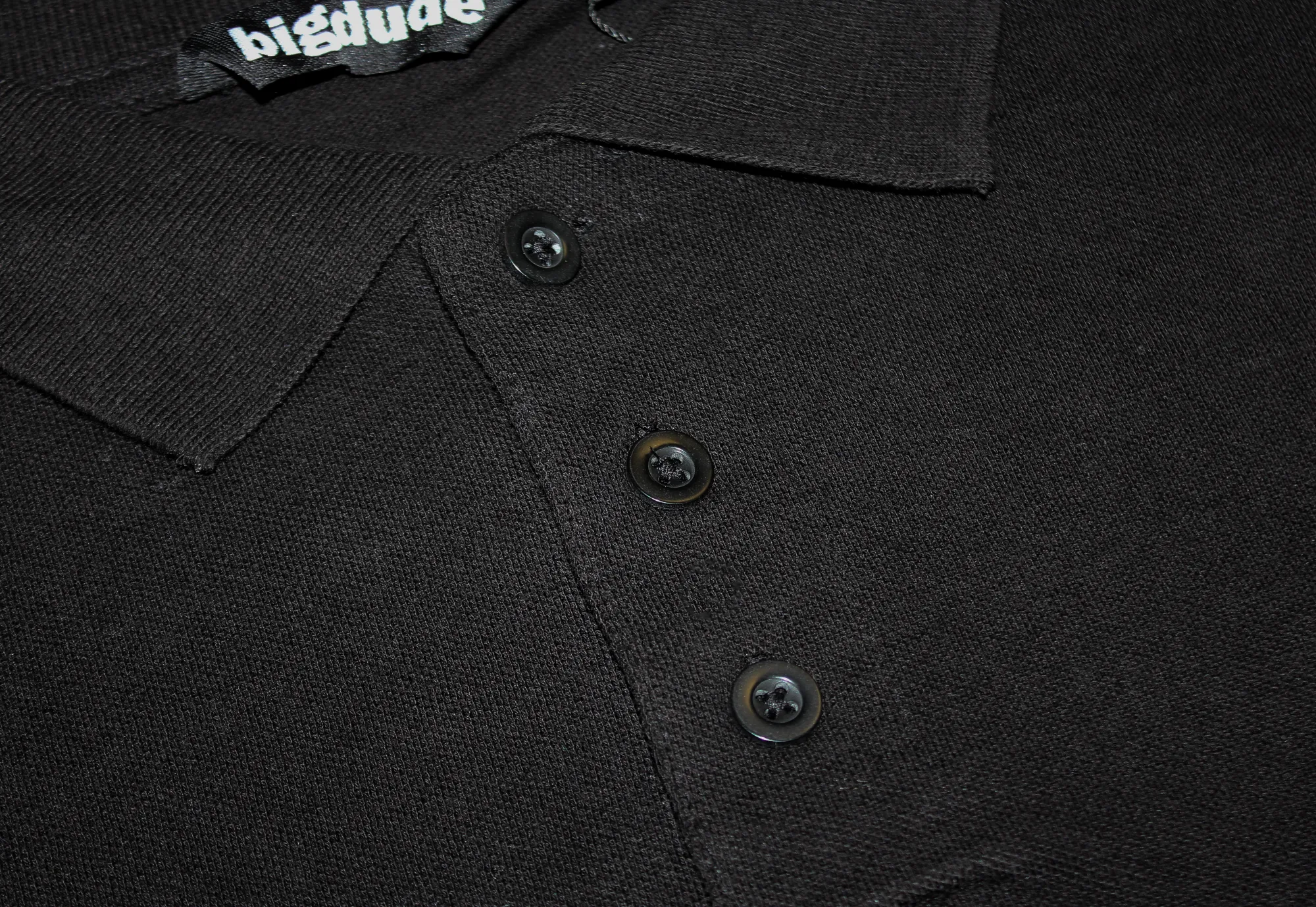 New Bigdude Plain Polo Shirt - Black Polo Shirts